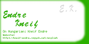 endre kneif business card